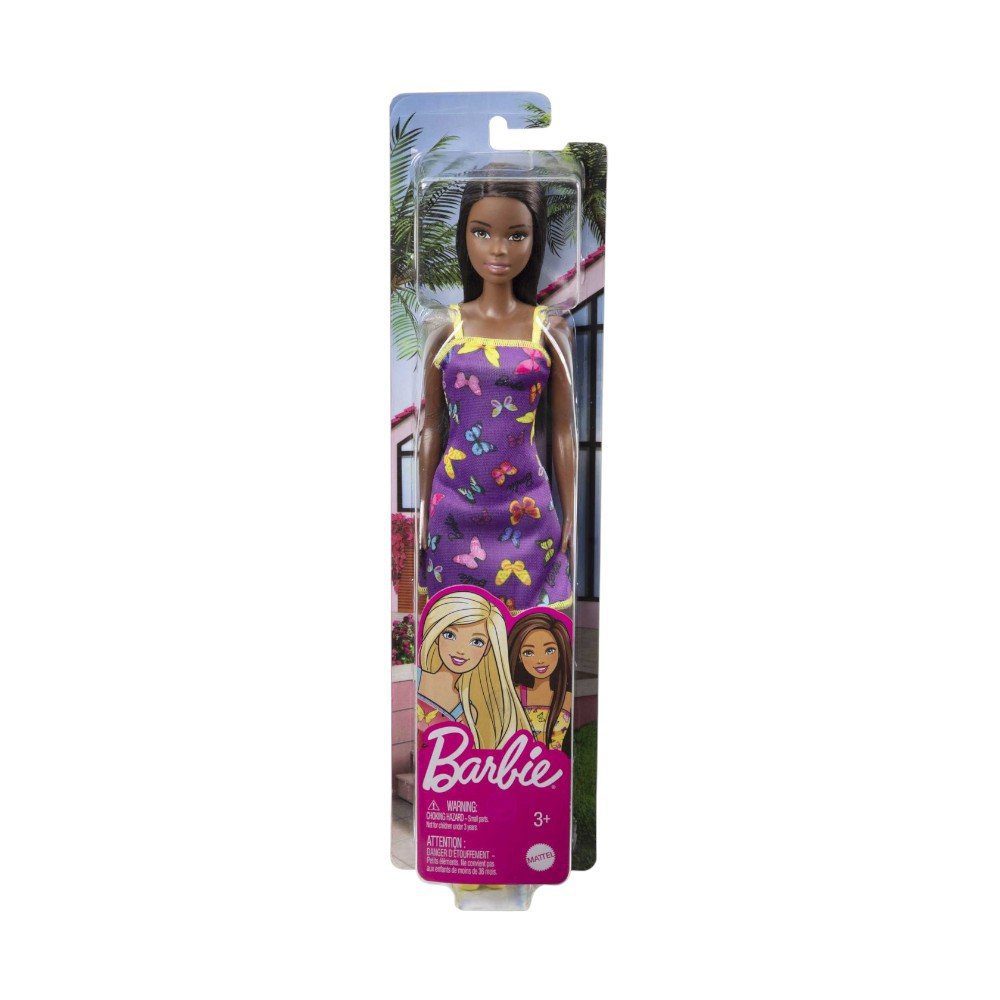Mattel Barbie Doll in Purple Butterfly Dress