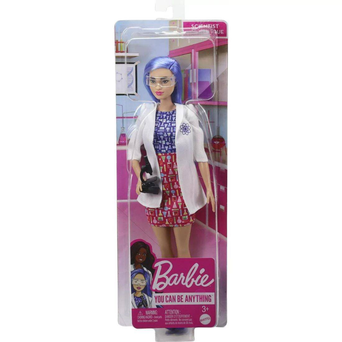 Barbie Scientist Doll with Blue Hair