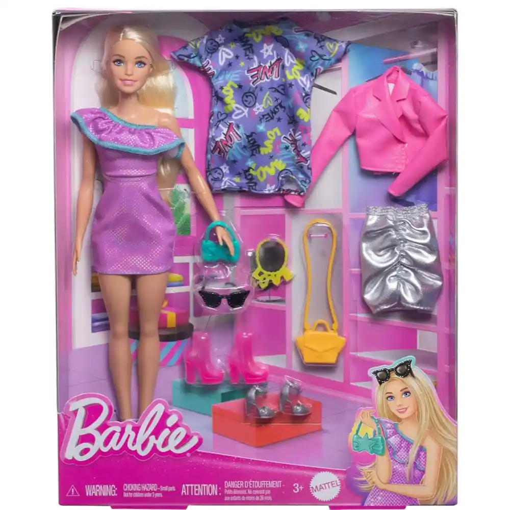 Mattel Barbie Doll & Party Fashions