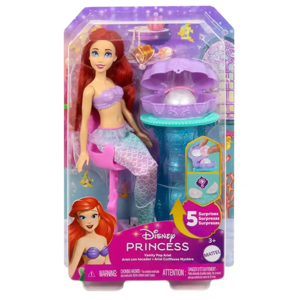 Mattel Disney Princess Vanity Pop Ariel Doll & Accessory