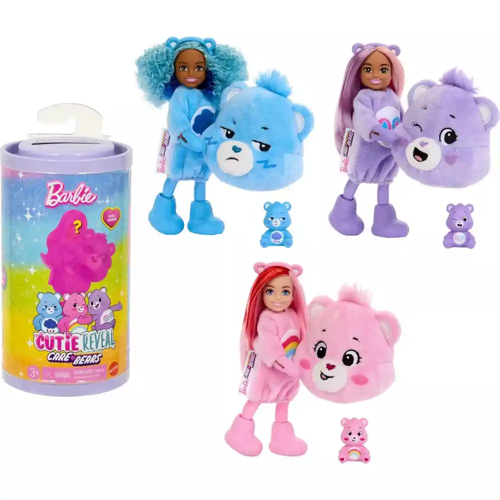 Mattel Barbie Cutie Reveal Care Bears Surprise Doll Blind Box - Assorted