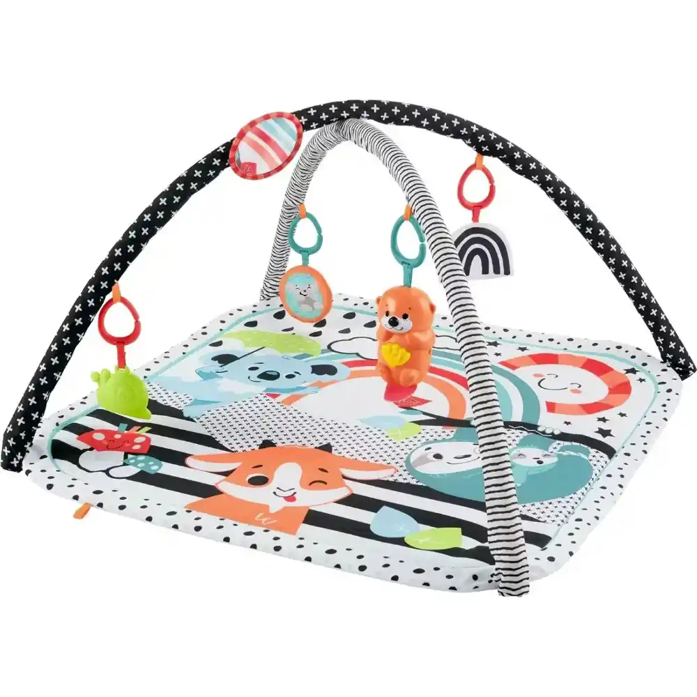 Fisher-price 3-in-1 Music Glow & Grow Gym, Baby Playmat With Lights & Newborn Sensory Toys - Image 2