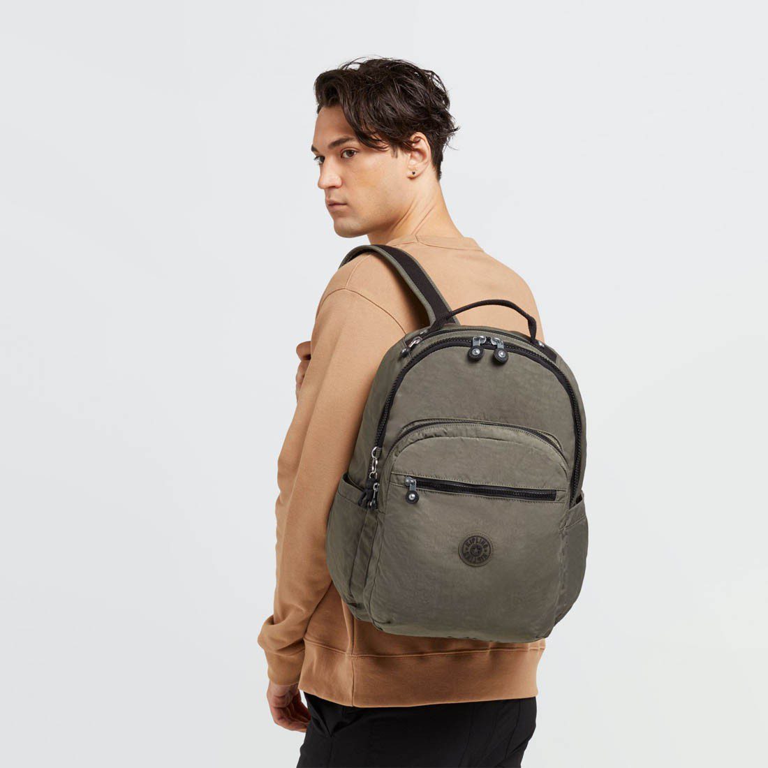 Kipling Seoul backpack Green Moss - Image 4