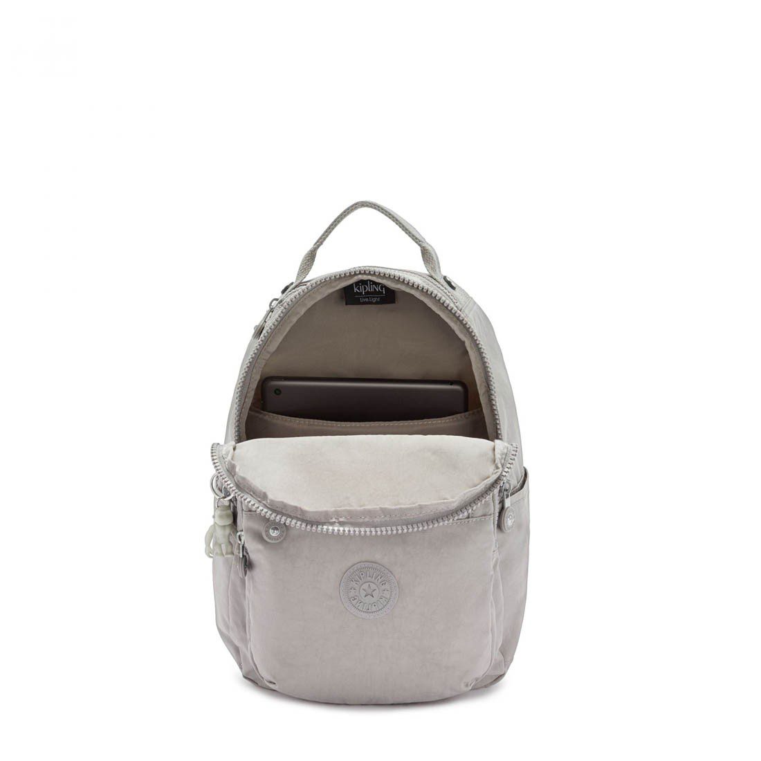 Kipling Seoul backpack Grey Gris - Image 3
