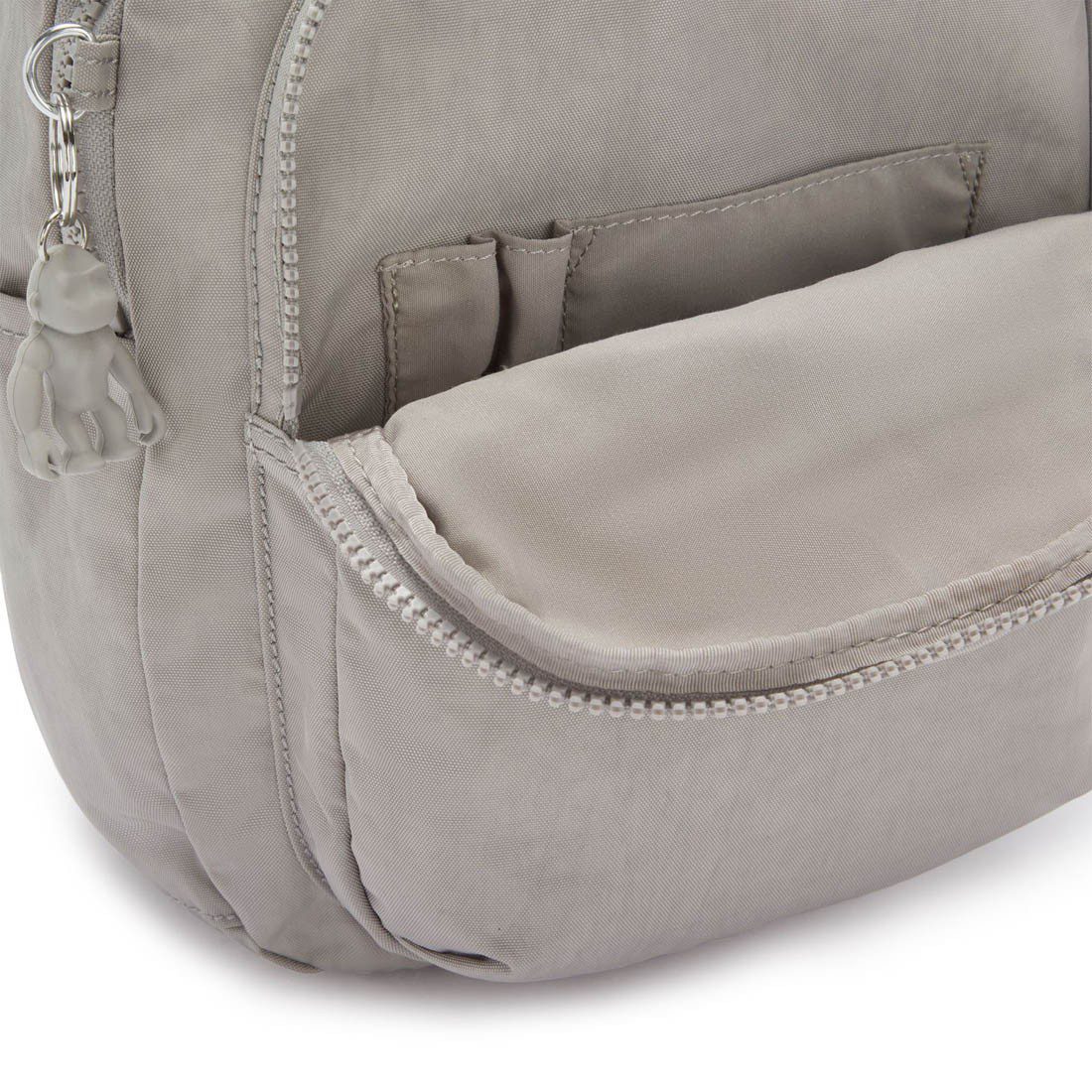 Kipling Seoul backpack Grey Gris - Image 5