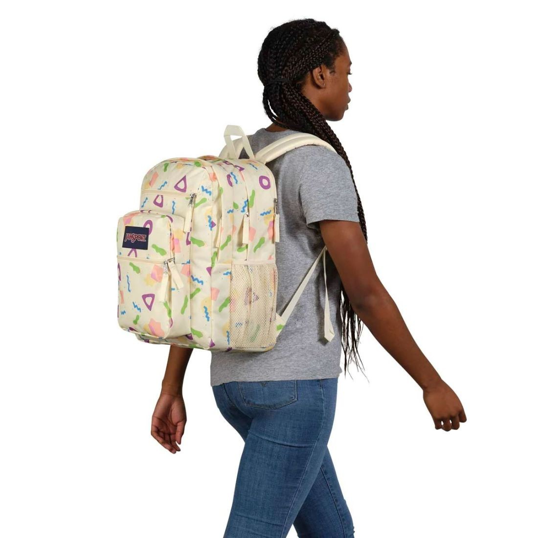Jansport Big Student Memphis Mood Neon Backpack TheOutfit.me