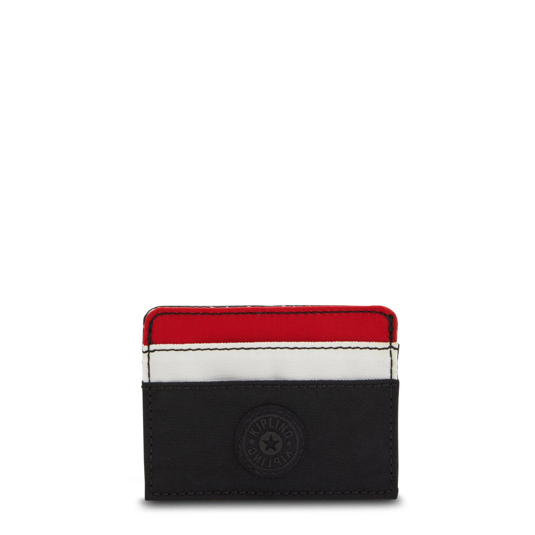 Kipling Cardy Block Card Holder Black Red Bl