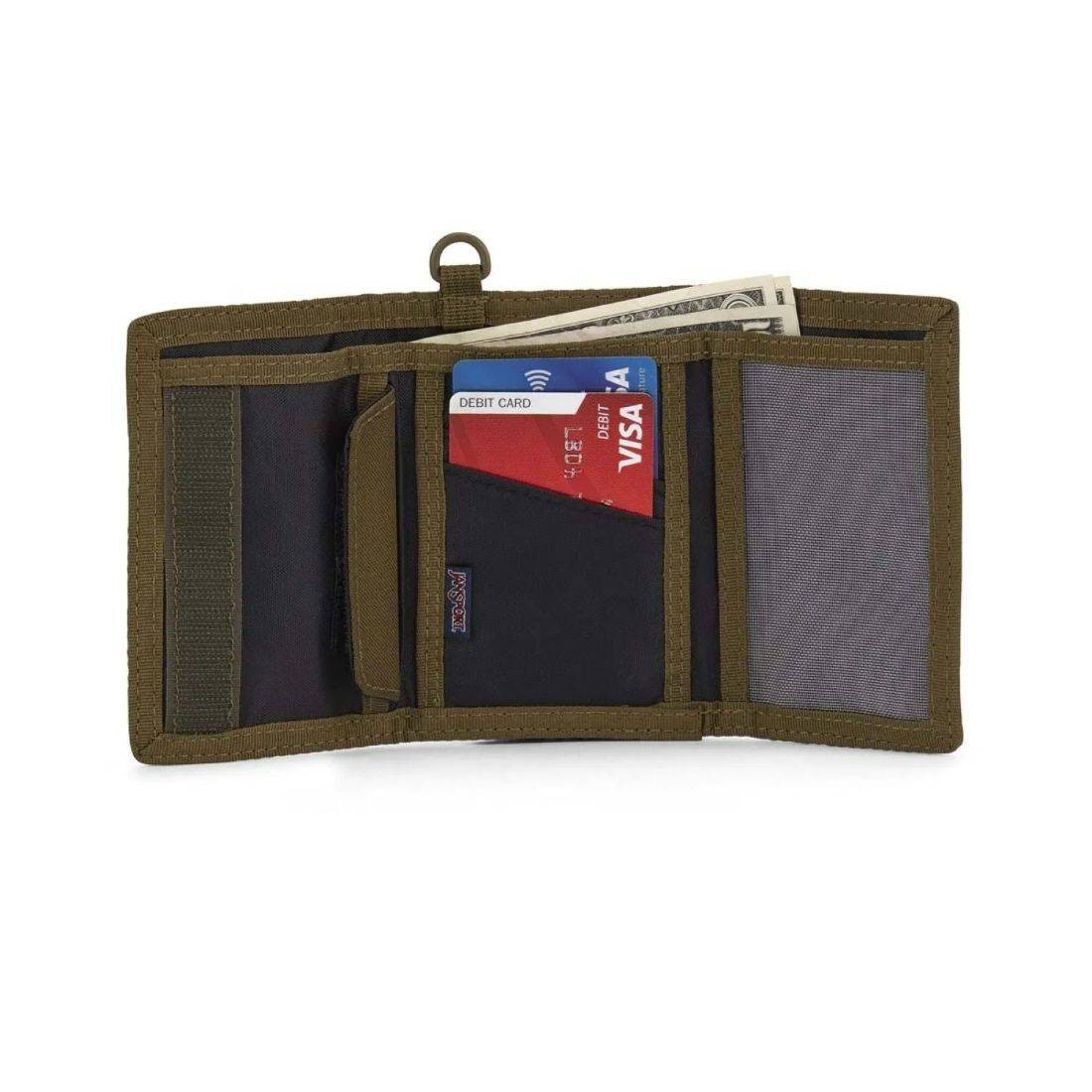 Jansport Core Bifold Army Green Wallet TheOutfit.me