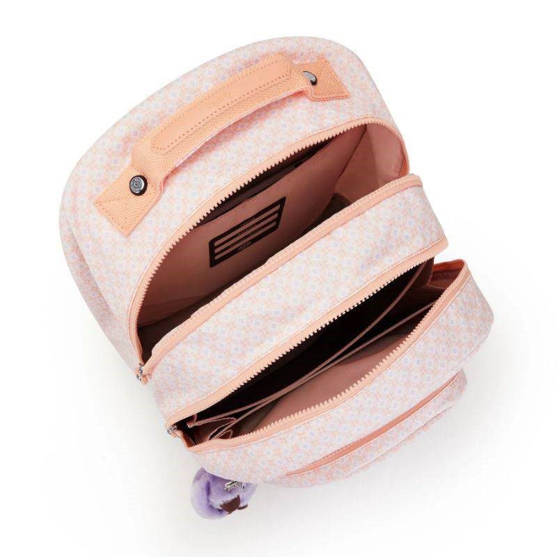 Kipling Large Backpack Class Room Girly Tile Print - Image 3