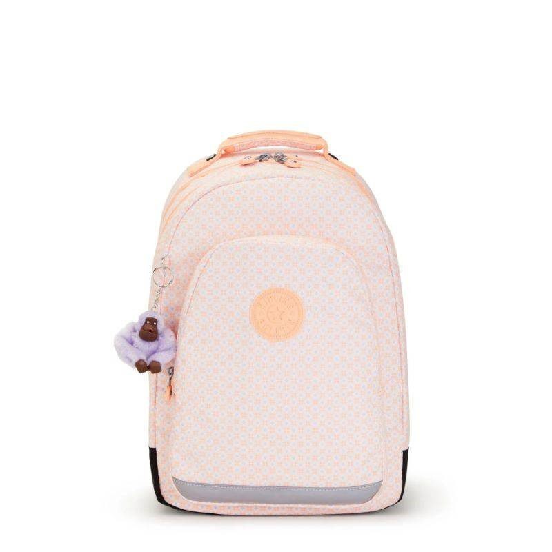 Kipling Large Backpack Class Room Girly Tile Print