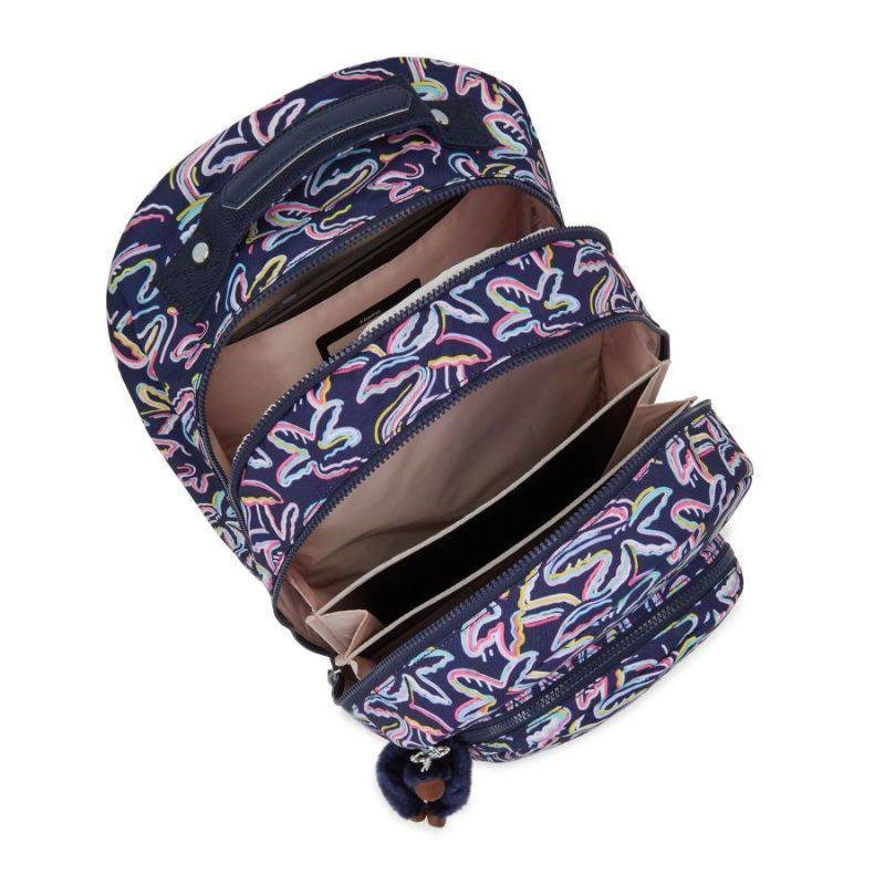 Kipling Large Backpack Class Room Palm Fiesta Print - Image 3