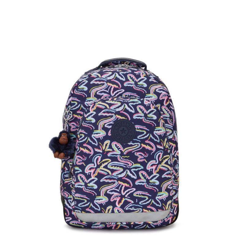 Kipling Large Backpack Class Room Palm Fiesta Print