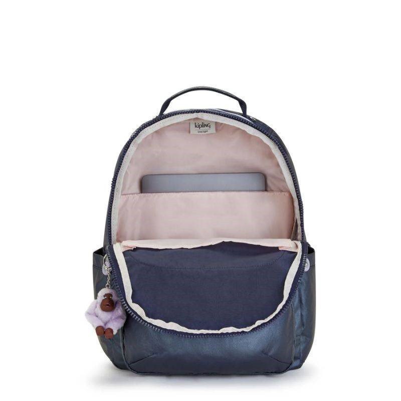 Kipling Backpack Seoul Admiral Blue Metallic - Image 3