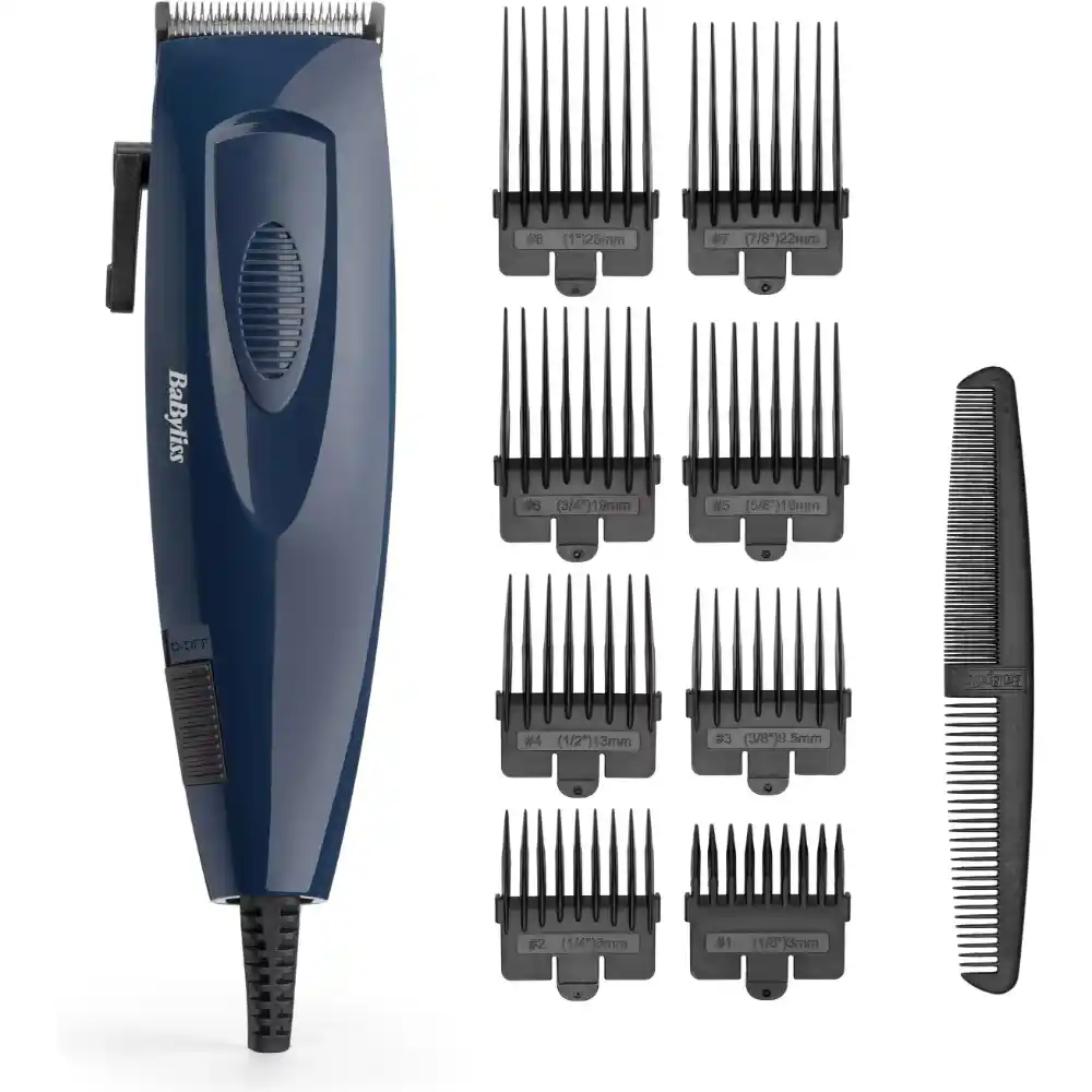 BaByliss Hair Clipper Corded - 9 Cutting Lengths 8 Attachments - Image 2