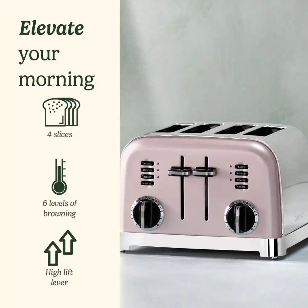 Cuisinart Signature Collection 4 Slice Toaster 1800W - Rose - Image 2