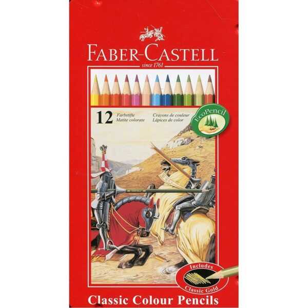 Faber Castell Classic 12-Color Pencils in Metal Tin Box