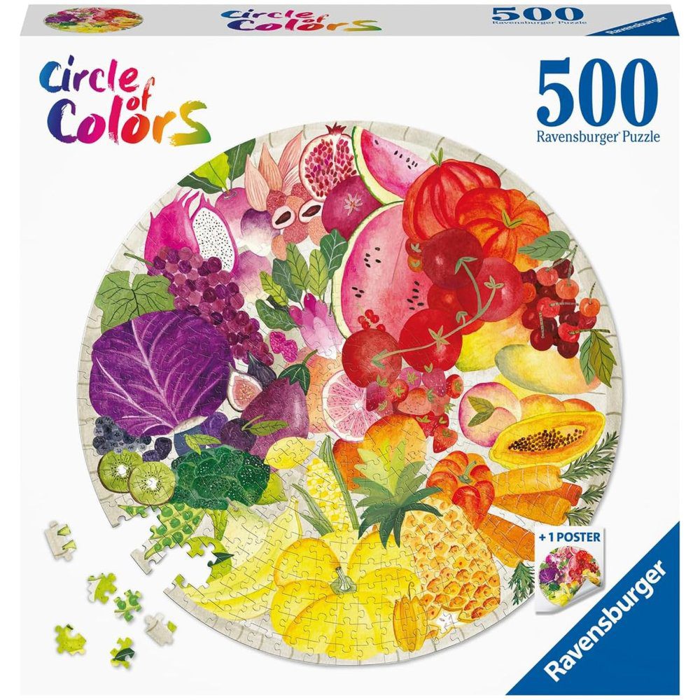 Ravensburger Puzzles Circle of Colors - Fruits & Vegetables 500 Pieces