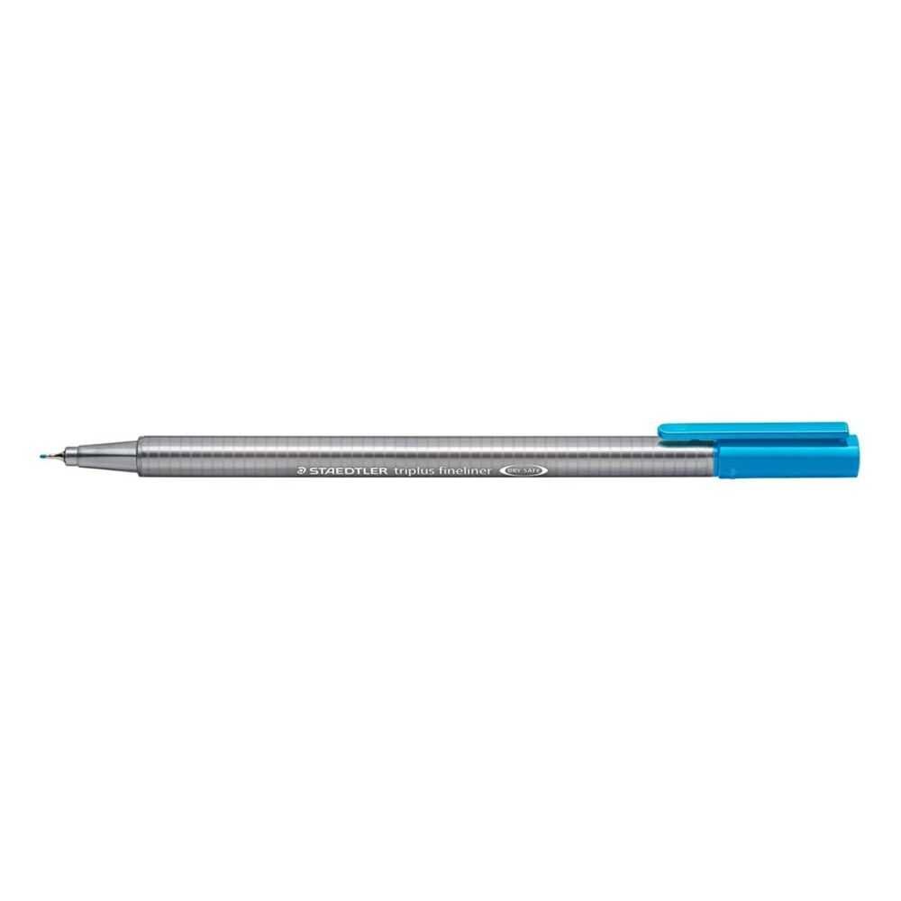 Staedtler Triplus Fineliner Marker Pen 0.3 mm Cyan Blue