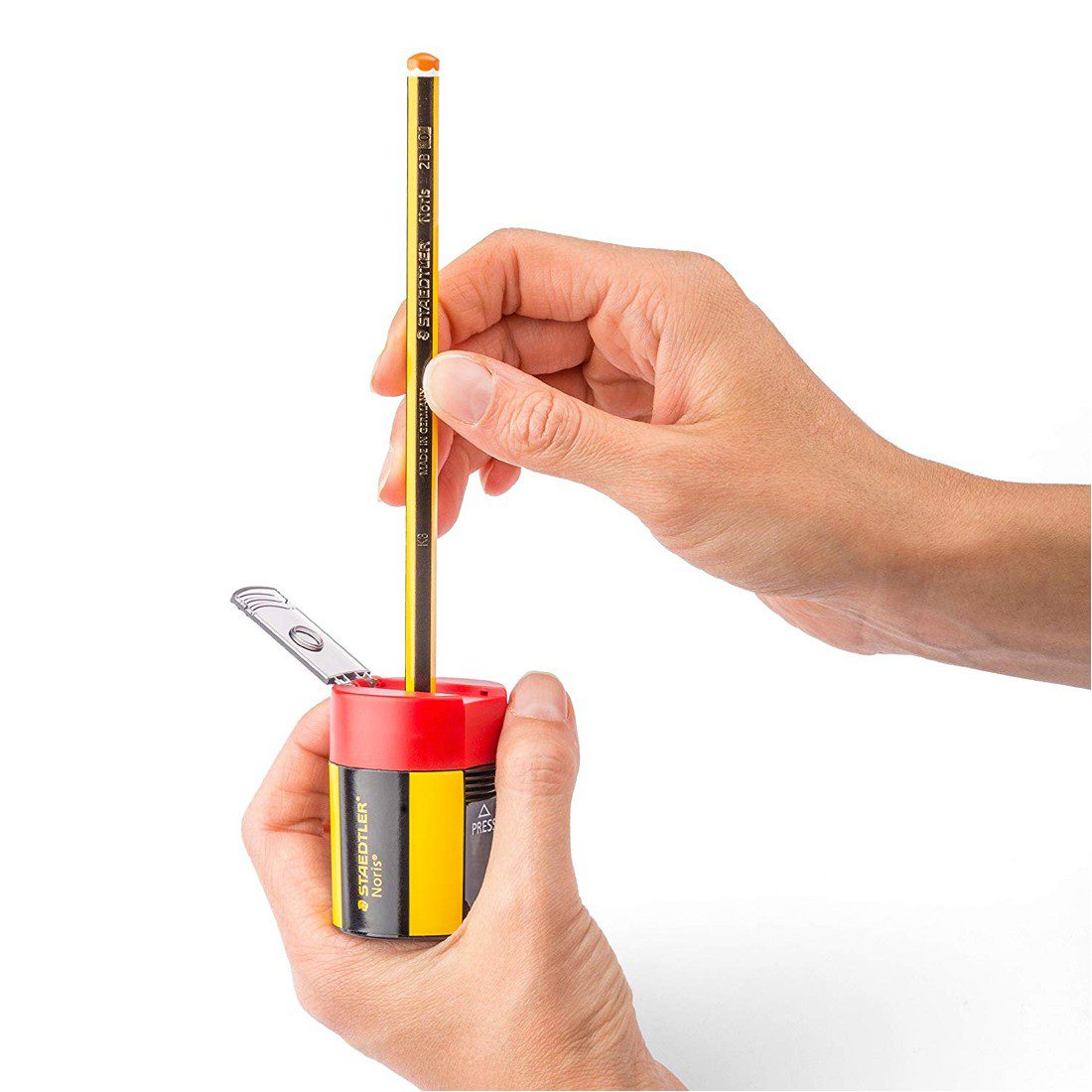 Staedtler Pencil Sharpener Yellow Black & Red - Image 4