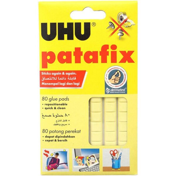 UHU Patafix Yellow Removable Adhesive Putty 80 pieces