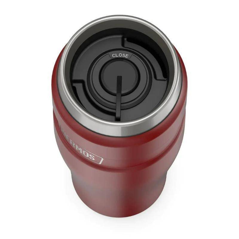 Thermos Stainless Steel King Vaccum Insulated Travel Mug Red 470 Ml - Image 2