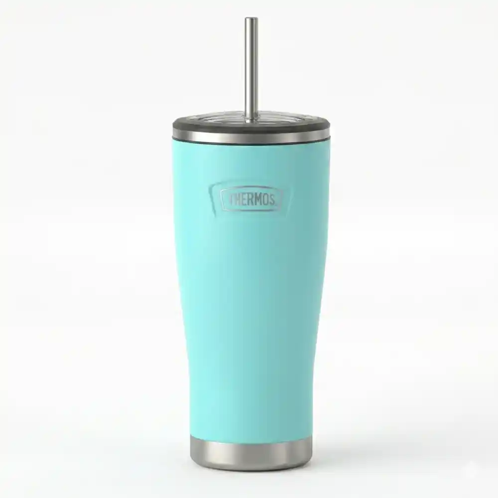 Thermos Stainless Steel Insulated Tumbler with Steel Straw 710ml product thumbnail 5