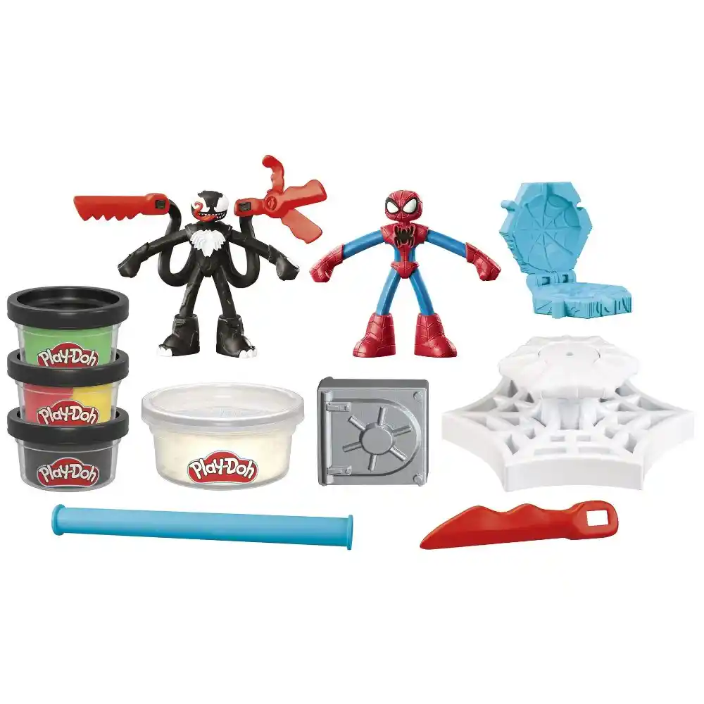 Hasbro Play-Doh Marvel Spider-Man Launch & Slice Battle Playset - Image 2