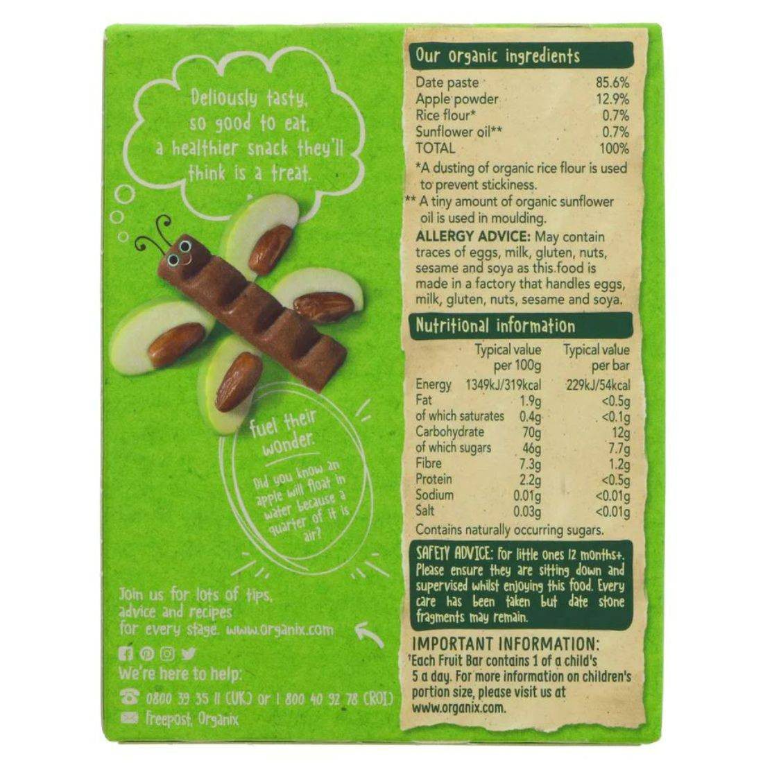 Organix Apple & Date Chunky Fruit Bars - Image 2