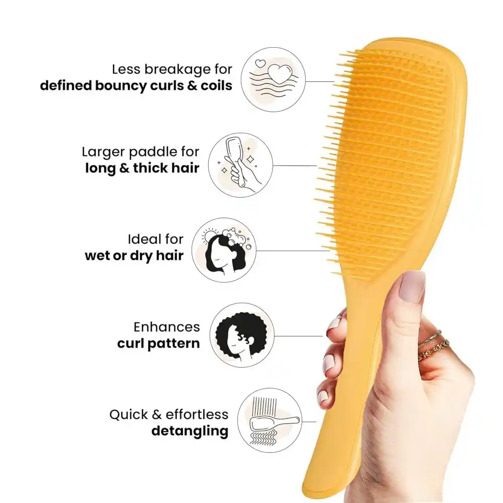 Tangle Teezer The Ultimate Detangler Naturally Curly - Yellow - Image 2