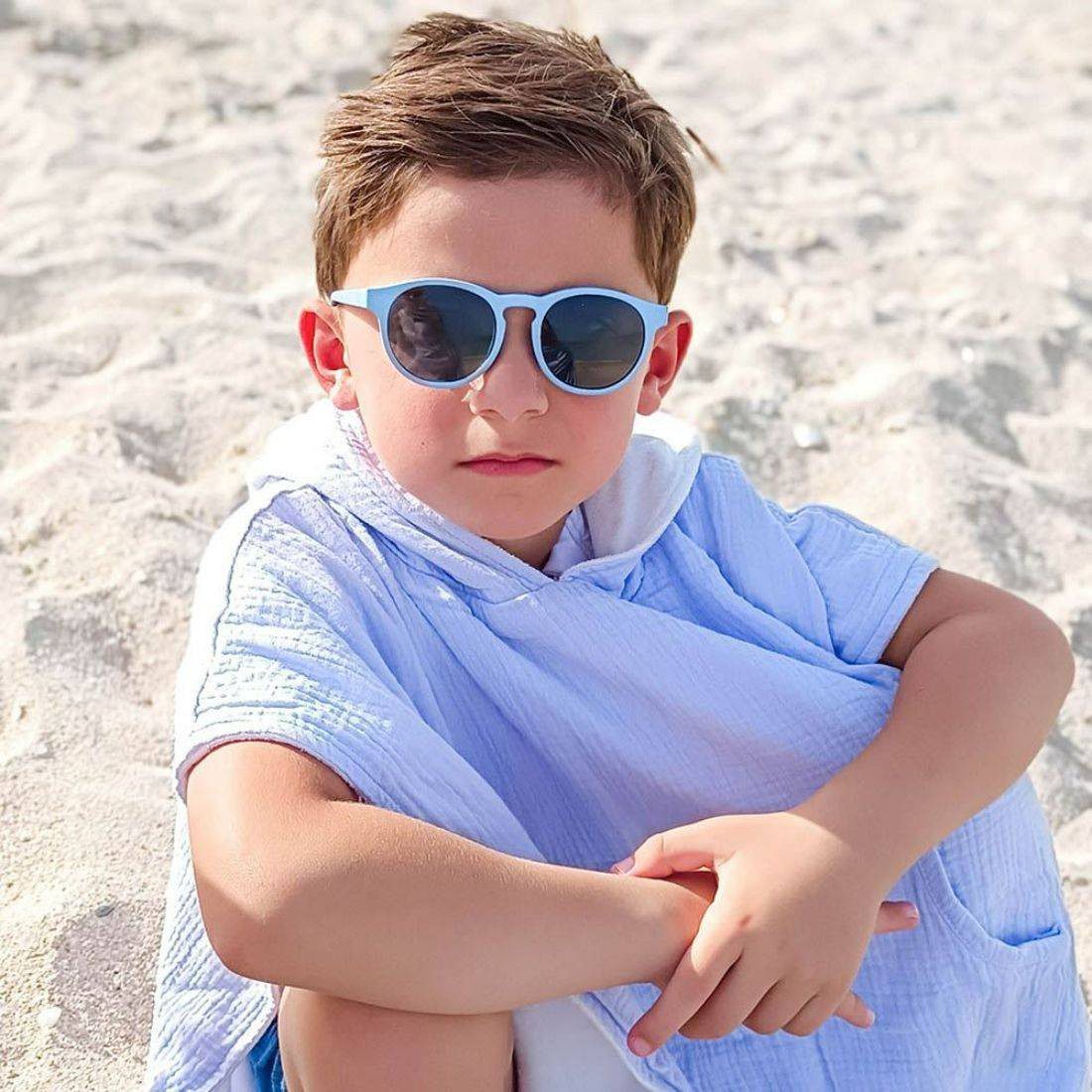Little Sol+ Sea Blue Kids Sunglasses - Image 3
