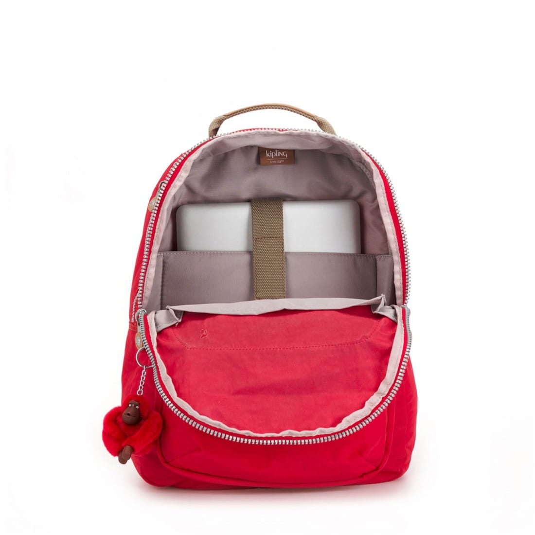 Kipling Class Seoul backpack with Laptop Protection True Red Large - Image 3