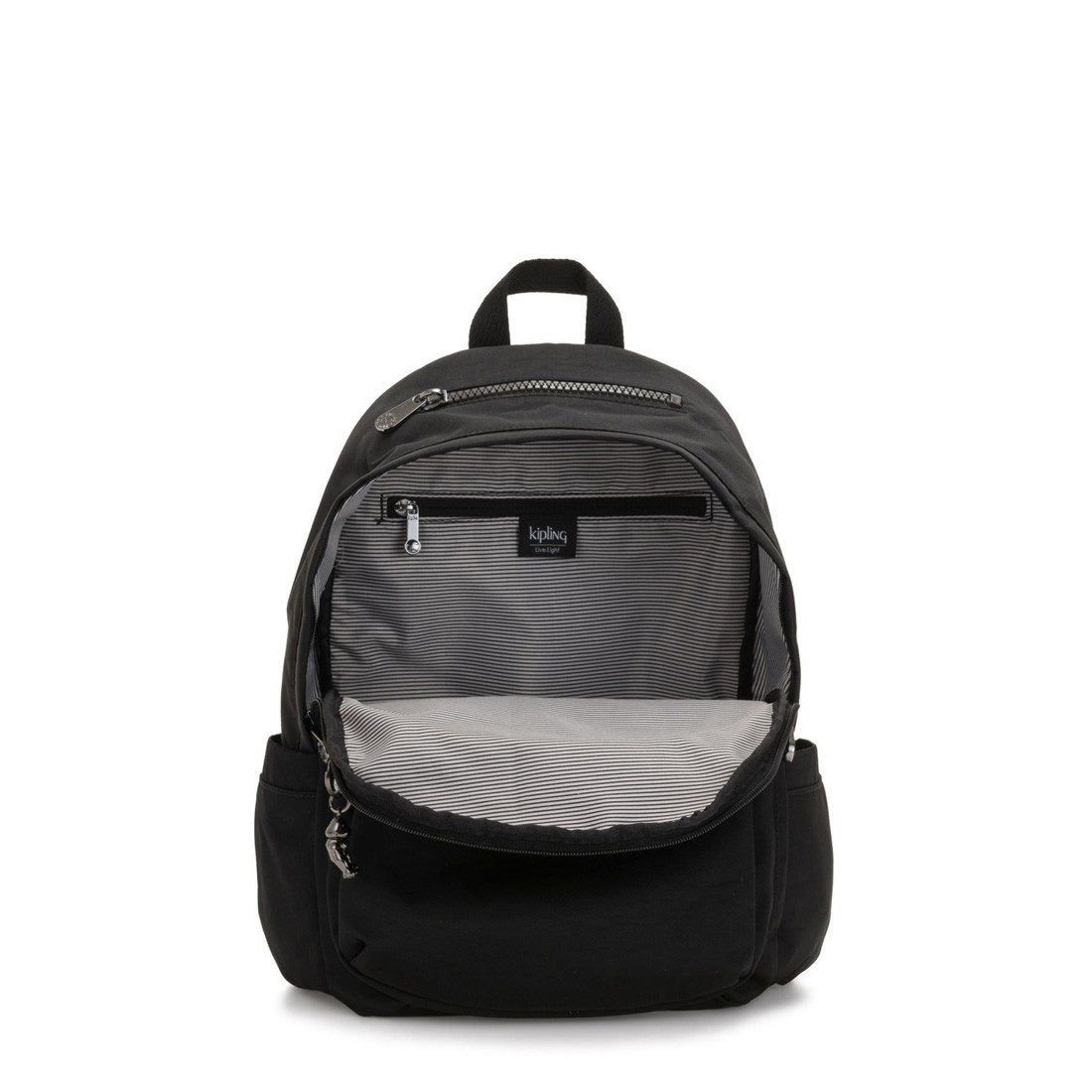 Kipling Delia Backpack with Front Pocket and Top Handle Rich Black - Image 3