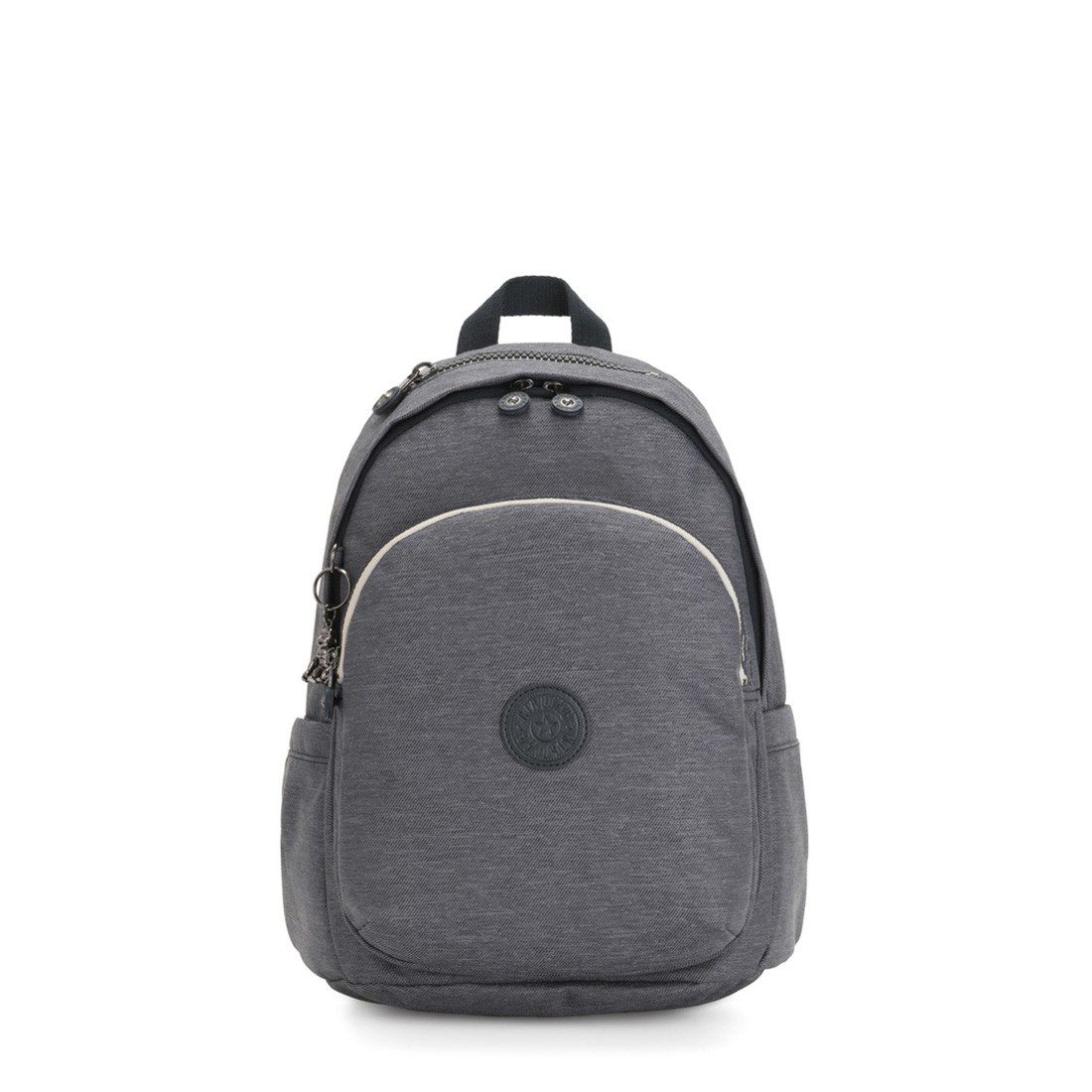 Kipling Delia Medium Backpack with Front Pocket and Top Handle Charcoal