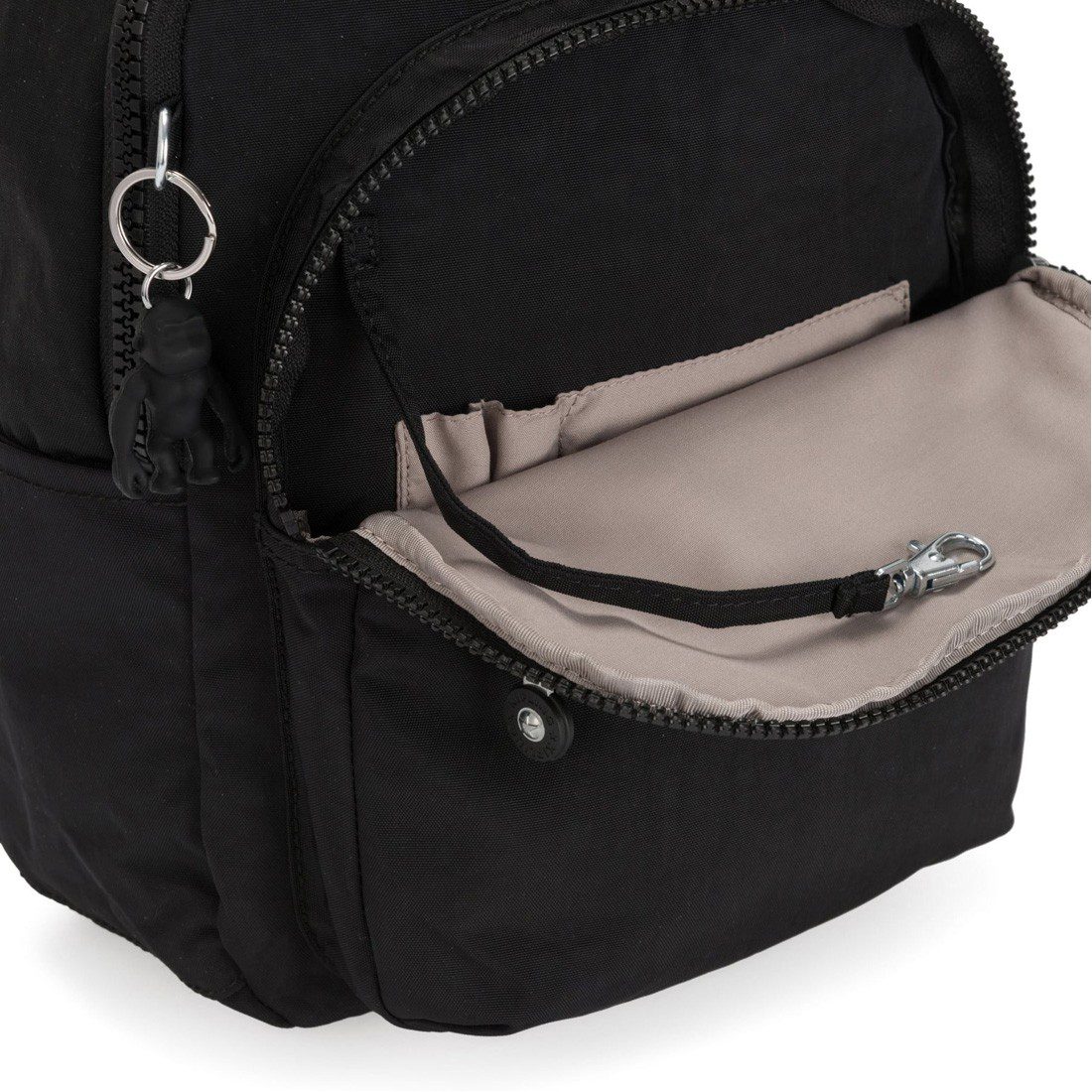 Kipling Seoul Backpack with Tablet Compartment Black Noir Small - Image 4
