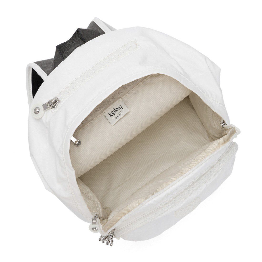 KiplingI Delia Backpack White Metallic Medium - Image 3