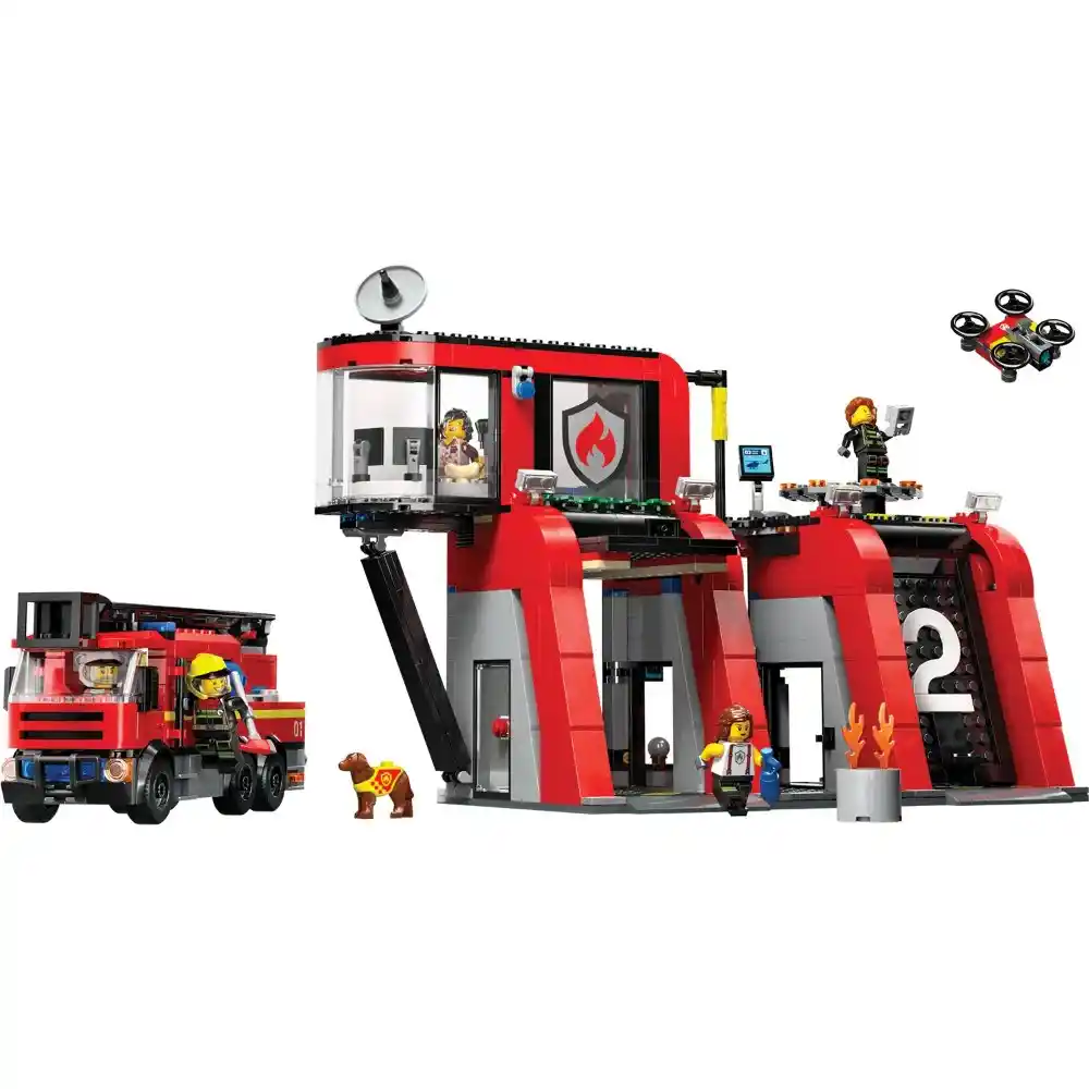 LEGO City - Fire Station with Fire Truck 843 Pieces - Image 3