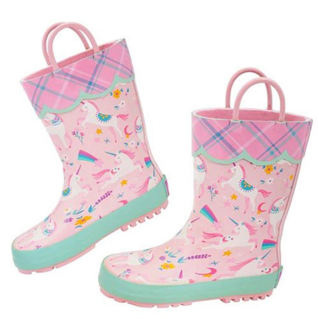 Stephen Joseph Rain Boots Pink Unicorn