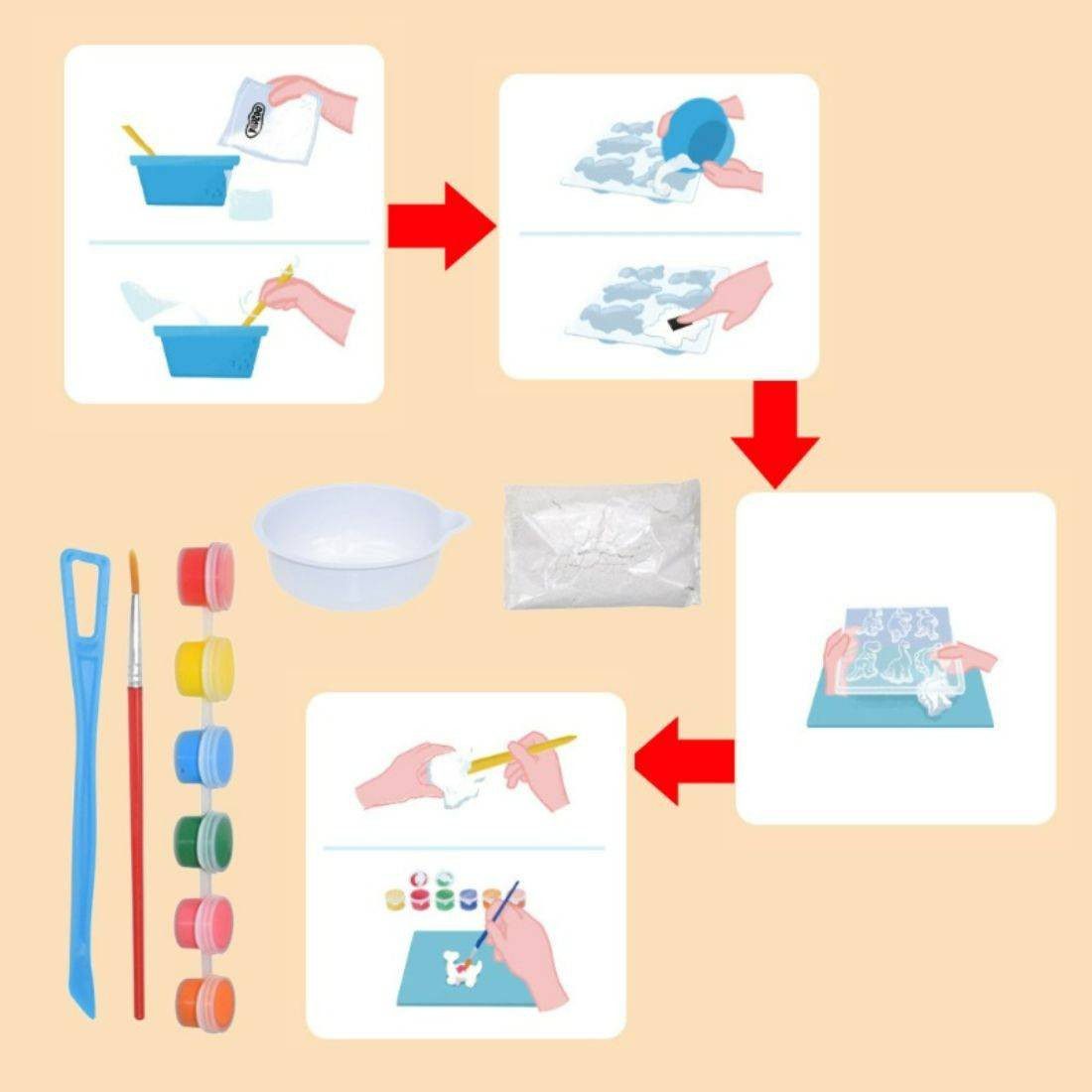 Color Day Mould & Paint - Fridge Magnet Lovely Set - Image 4