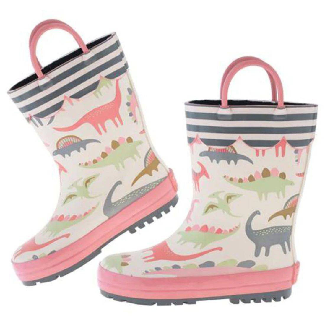 Stephen Joseph Kids Rain Boots Pink Dino