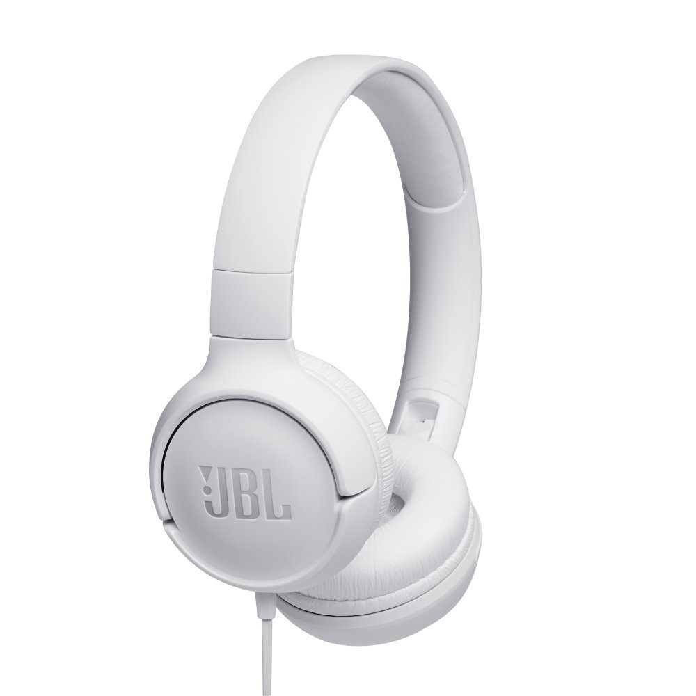 JBL Tune 500 Wired On-ear Headphones - White