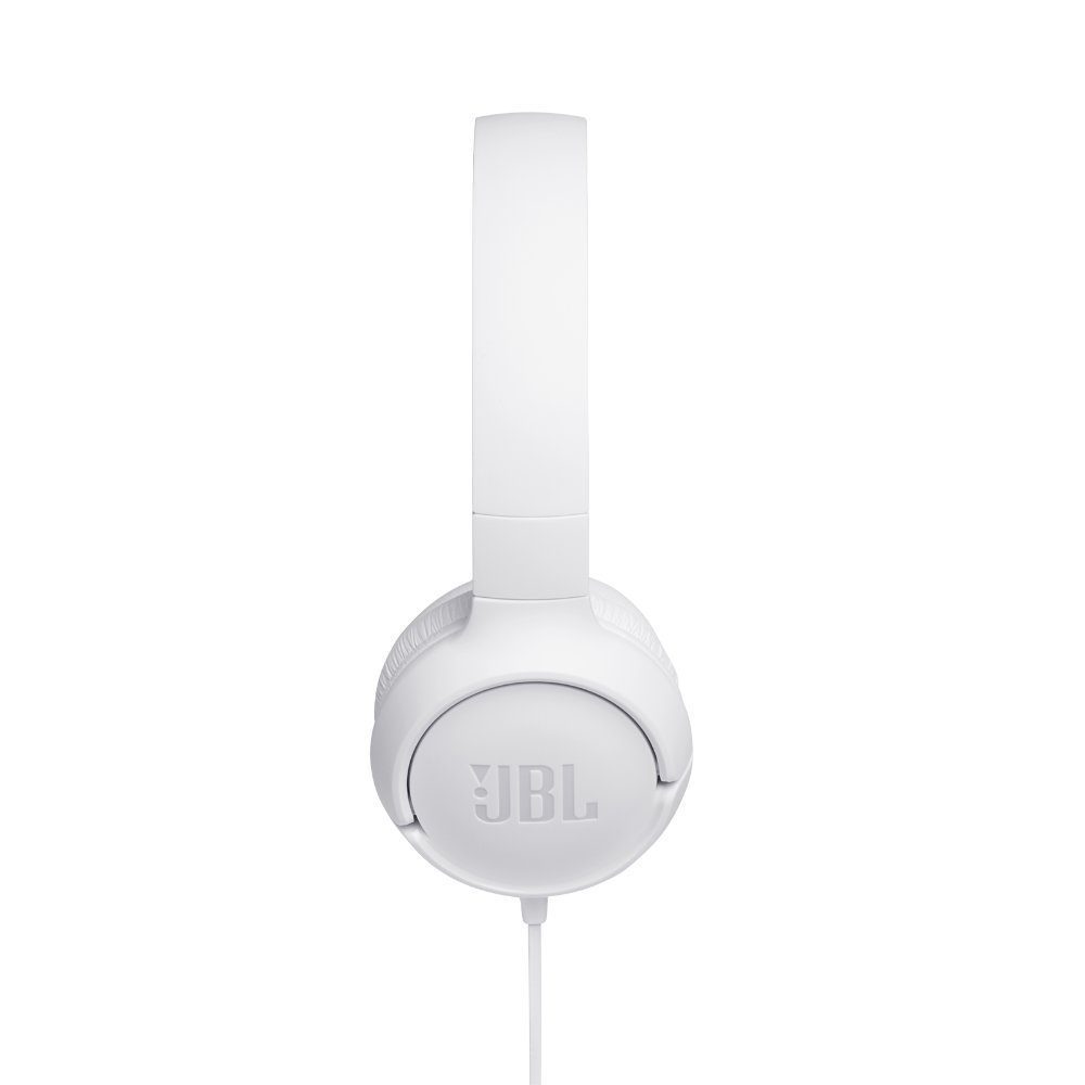 JBL Tune 500 Wired On-ear Headphones - White - Image 4