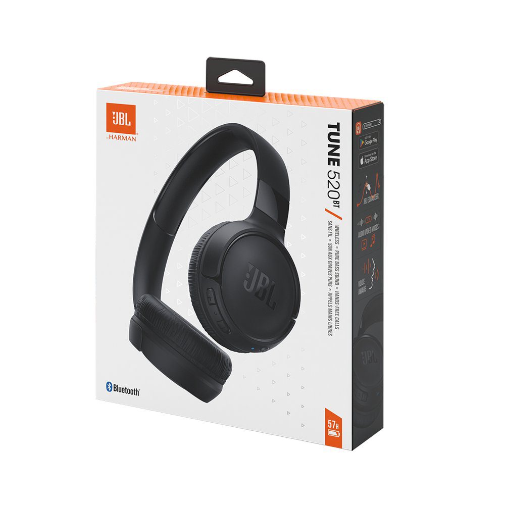 JBL Tune 520BT Wireless Bluetooth Headphones - Black
