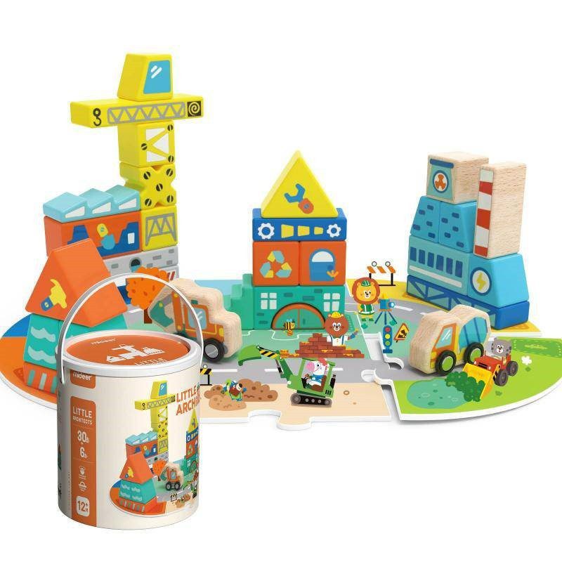 Mideer Wooden Blocks Little Architects - 36 Pieces - Image 2