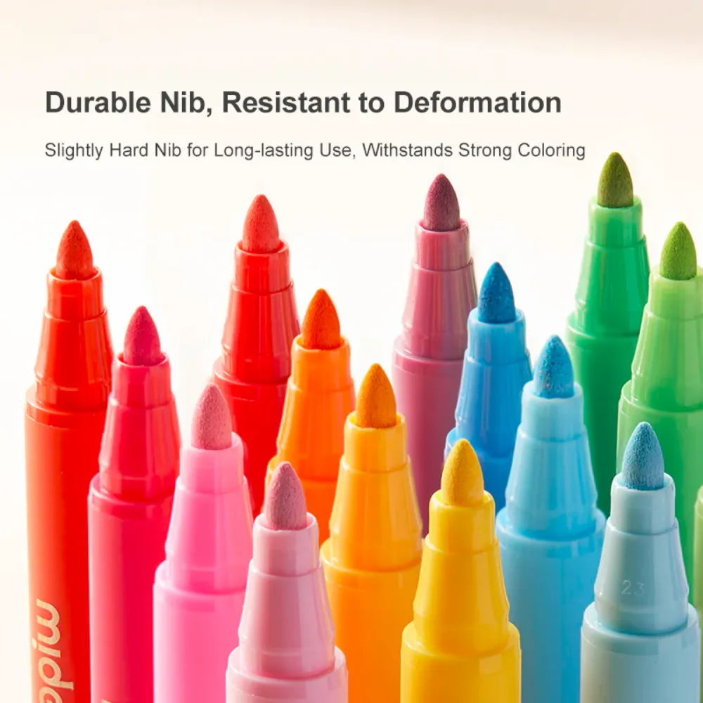 Mideer Acrylic Markers Round Nib 24 Colors - Image 2