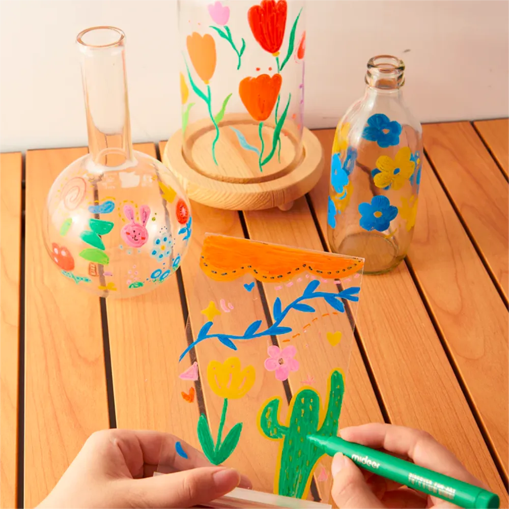 Mideer Acrylic Markers Ultra-Soft Nib 6 Colors - Image 2