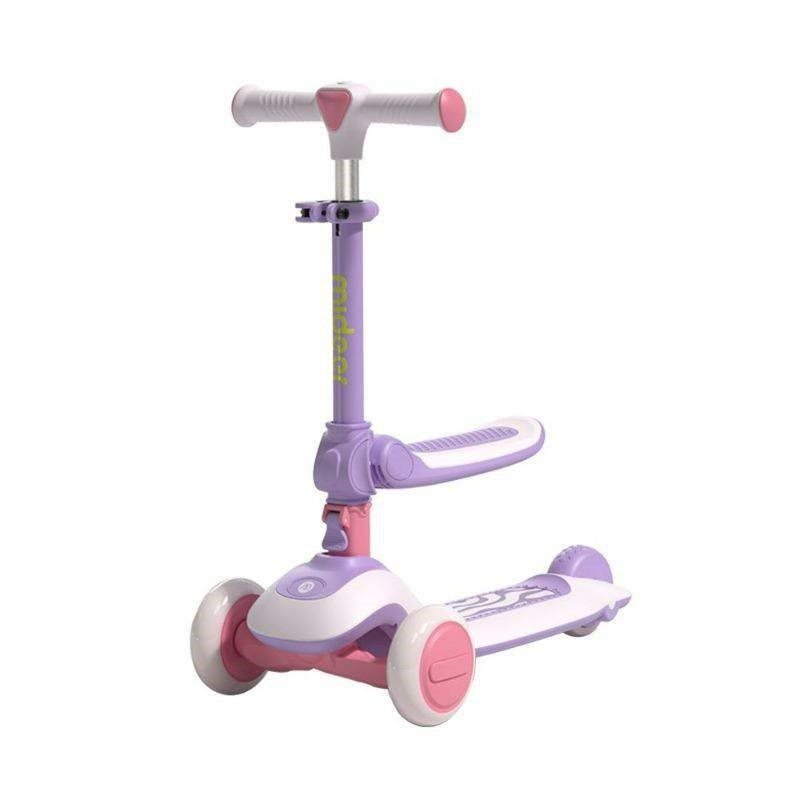 Mideer 2-in-1 Foldable Kick Scooter Galaxy Purple