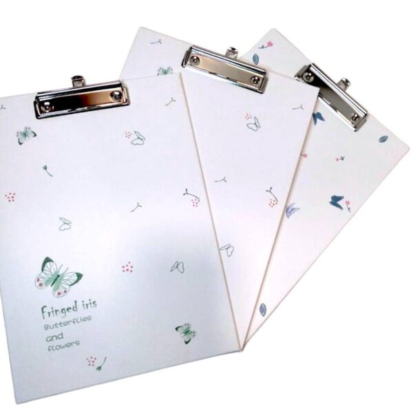 Little Shell Clipboard - Fringed Iris Butterflies & Flowers