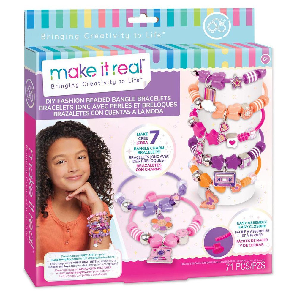 Make it Real DIY Fashion Beaded Bangle Bracelets