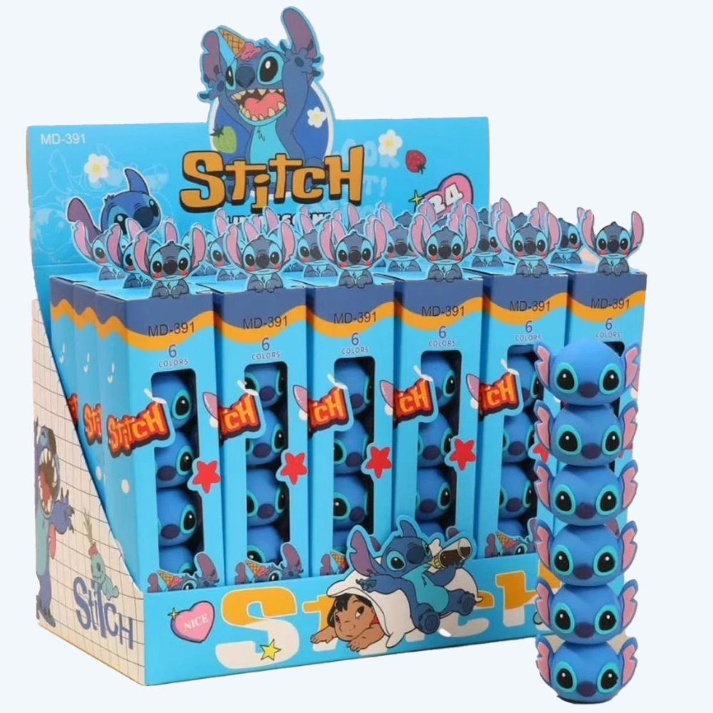 Stitch Fluorescent Highlighters Pens Pack of 6