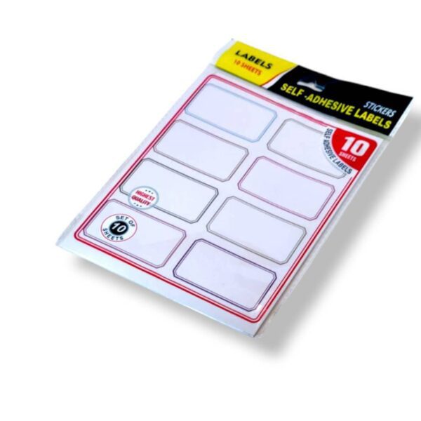 Labels Stickers Self Adhesive Lables - 10 Sheets